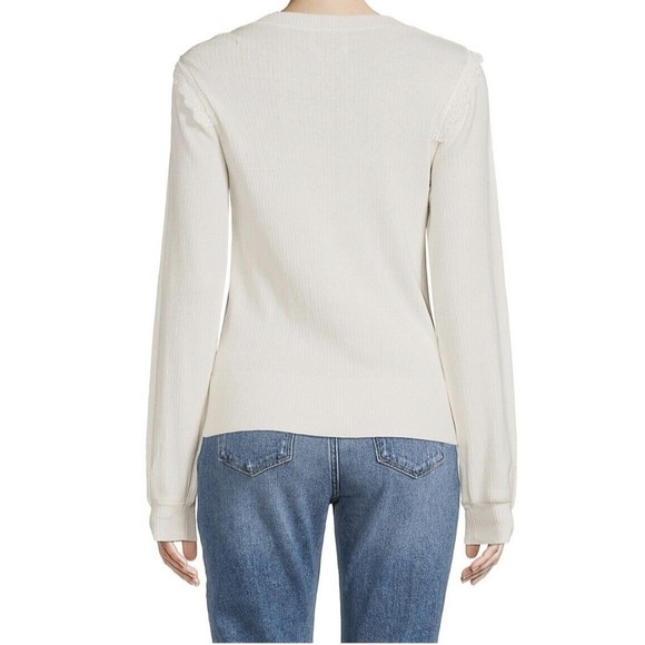 Elie Tahari Women's Silk Blend Open Knit Sweater - Picture 3 of 11